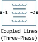 coupled lines three phase