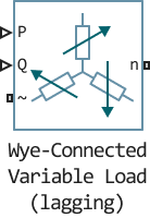 wye connected variable load lagging