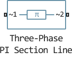 three phase pi section line
