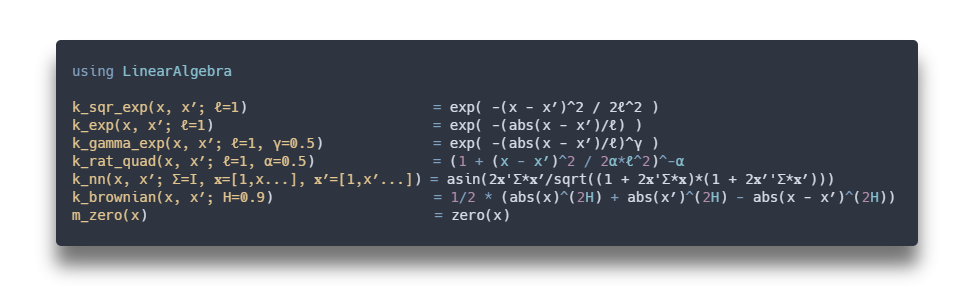 gaussian process kernels