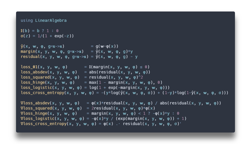 loss functions