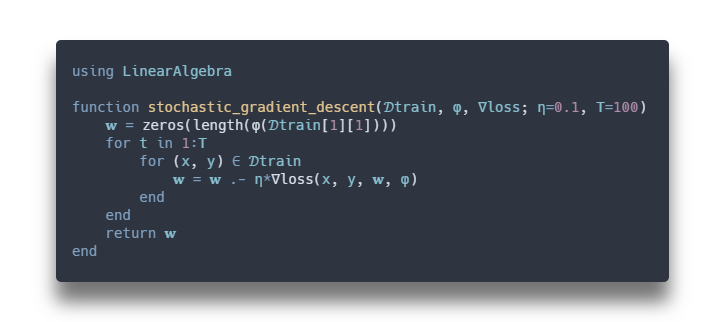 stochastic gradient descent