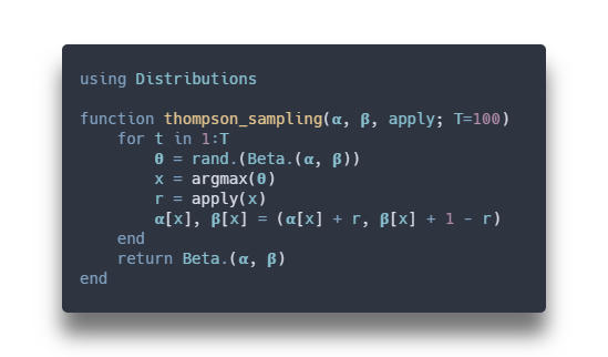 thompson sampling