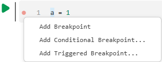 add breakpoints in code