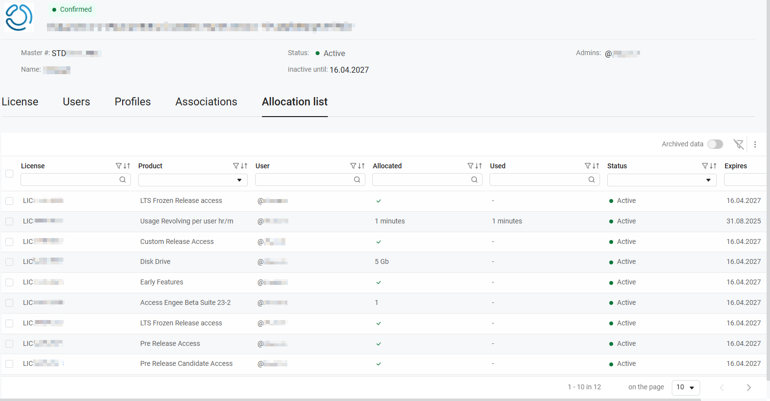 allocations list lk en