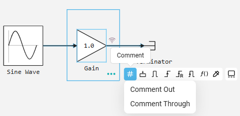 comment out through en