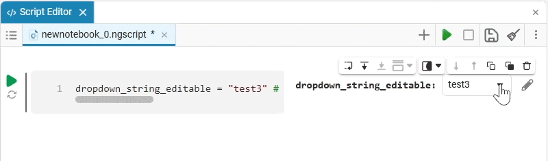 dropdown string editable en