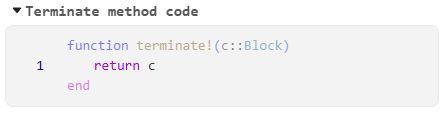 engee function terminate method code