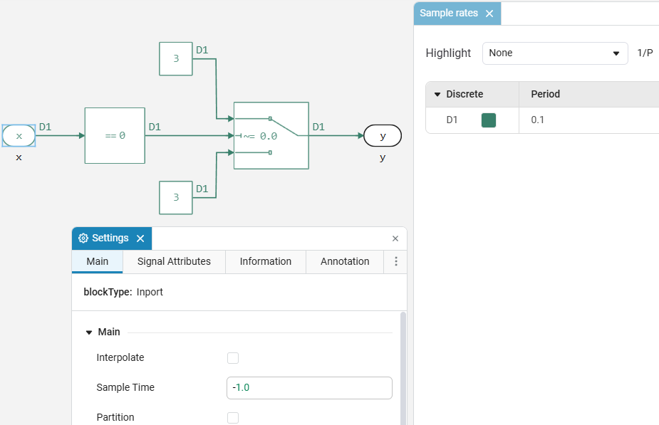 sample time model 1 en