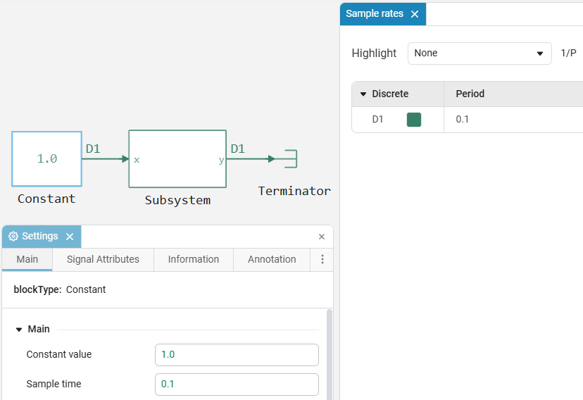 sample time model en