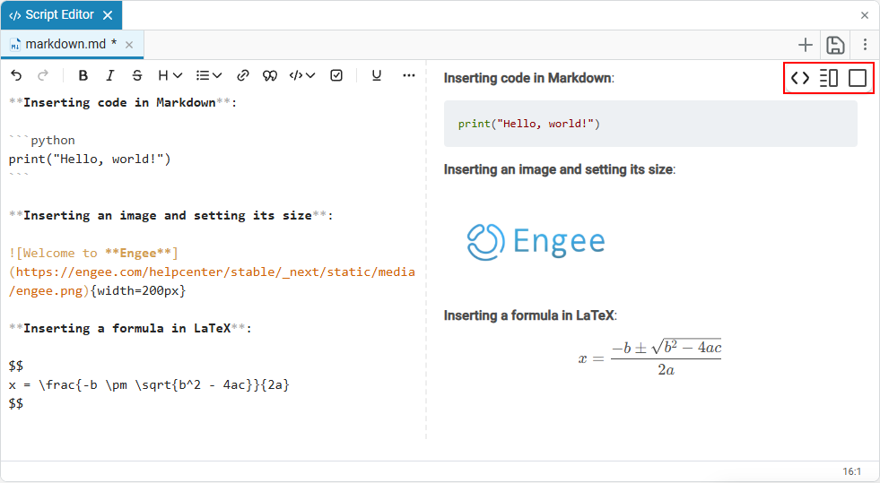 script example 2 en