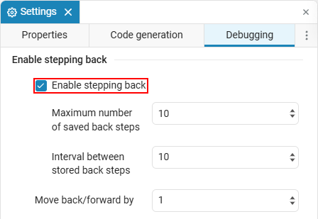 stepping through 1 en