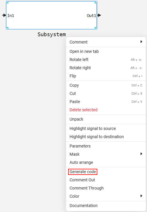 codegen subsystem ui en