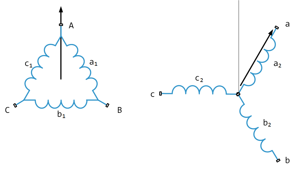 three phase transformer (two windings) 4