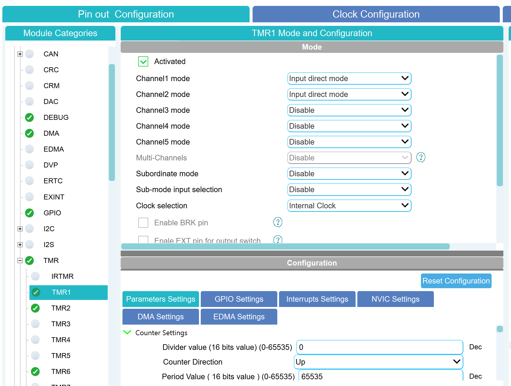 artery encoder timer mode