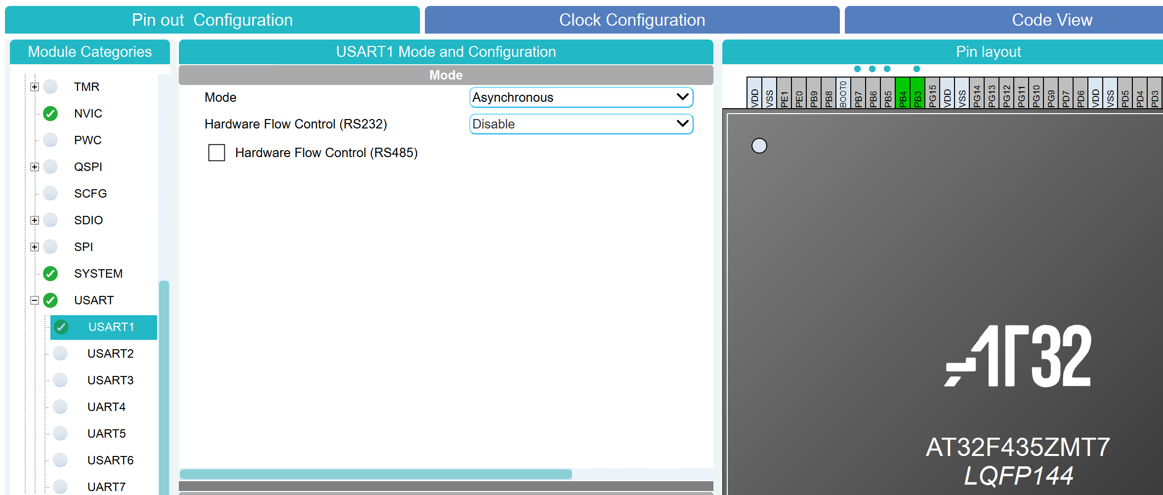 usart interactive enable