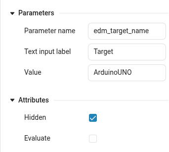 arduino uno target block edm target name