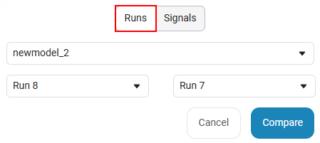 data inspector run comparison en
